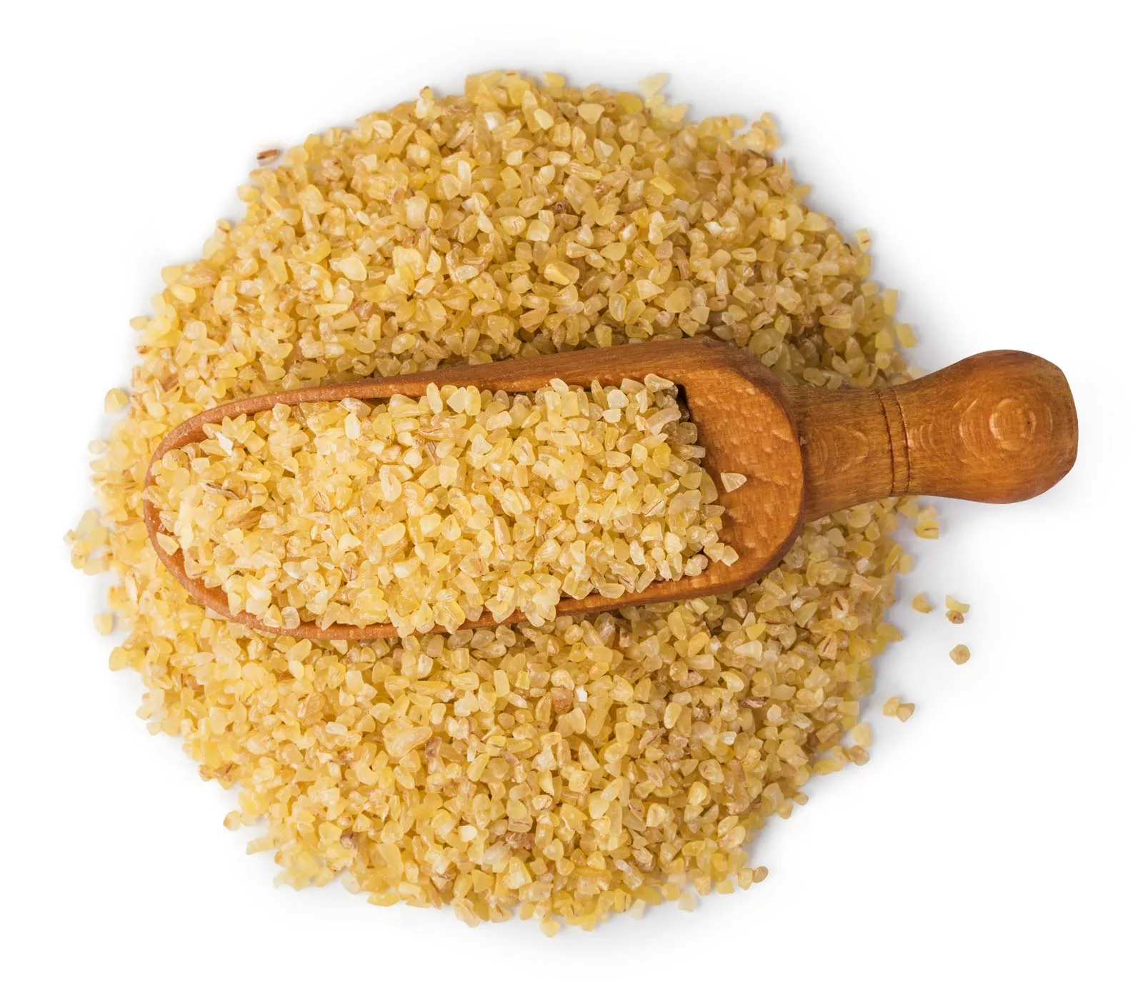 Bulgur taneleri ve ahşap ölçek görseli